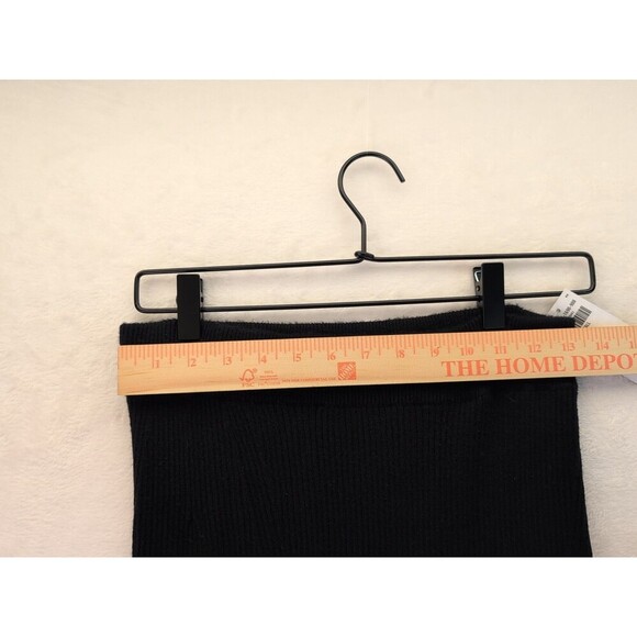 Abercrombie & Fitch Skirt Women's Medium Black Ribbed Maxi 22" Slits - Picture 5 of 12